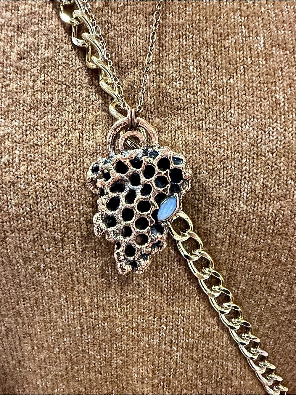 Gold & Black Statement Necklace Like New